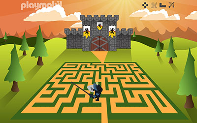 The maze game to get to the castle